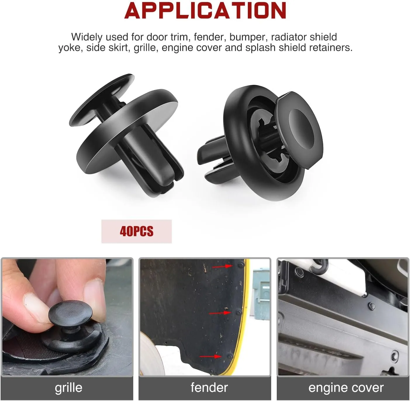 148 Pcs Bumper Splash Shield Retainer Metal Insert Clips