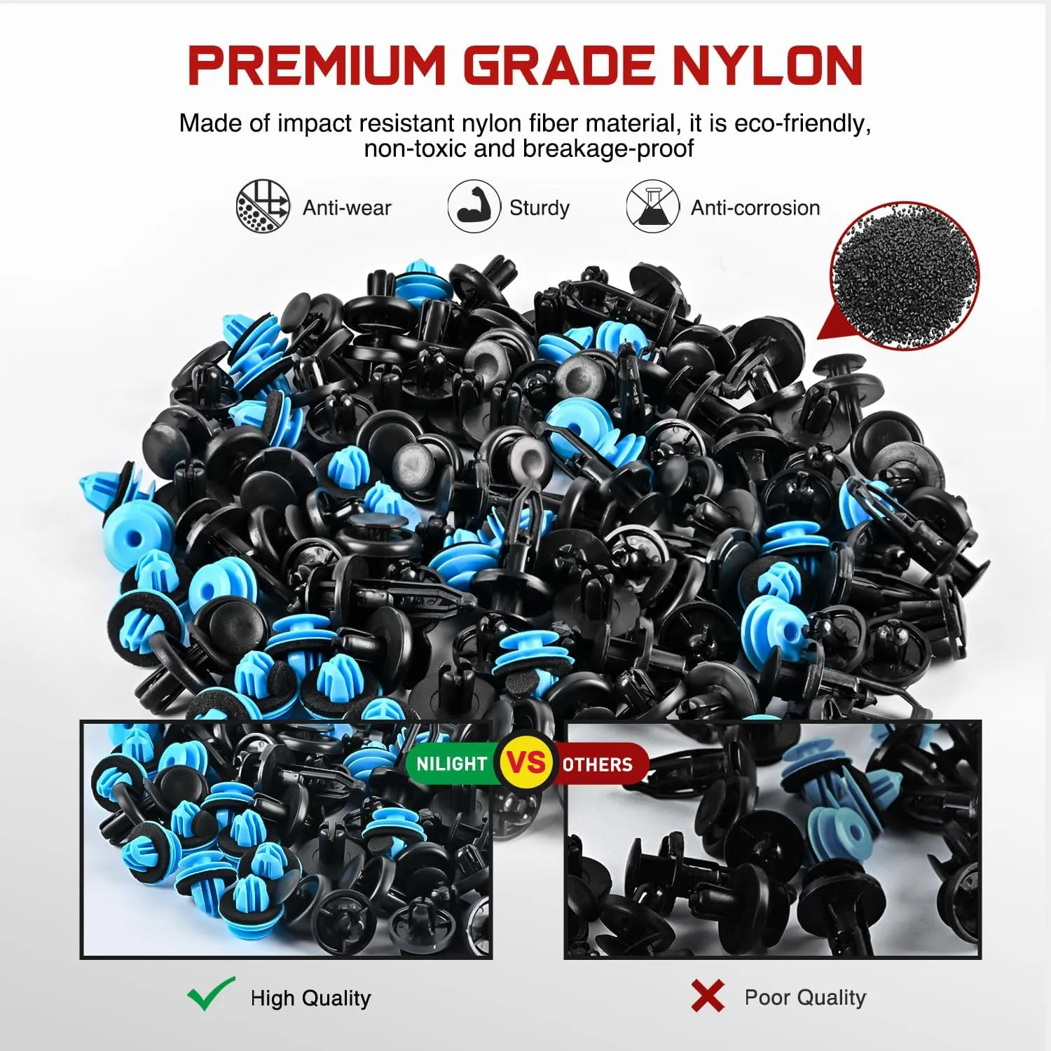 148 Pcs Bumper Splash Shield Retainer Metal Insert Clips