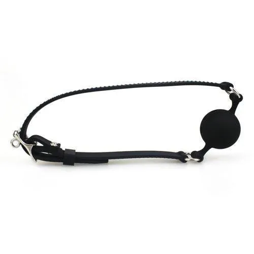 9802M      Small Black Silicone Locking Breather Ball Gag