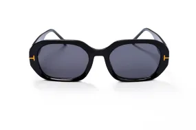 Ajadi Square Frame Sunglasses in Black