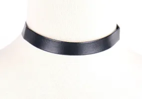 Amber R Leather Choker
