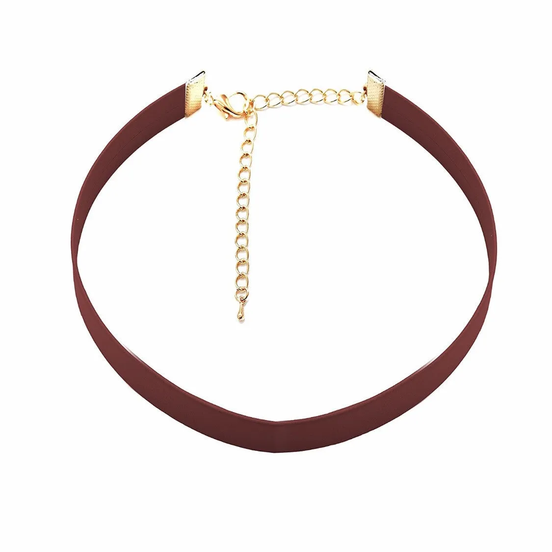 Amber R Leather Choker