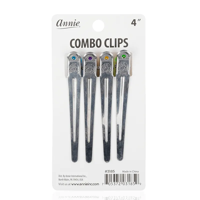 Annie Combo Clips 4Ct Asst Color