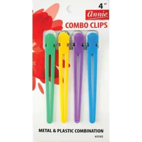 Annie Combo Clips 4Ct Asst Color