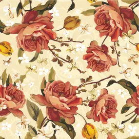 Autumn Roses – 100% Quilting Cotton Fabric by the Yard