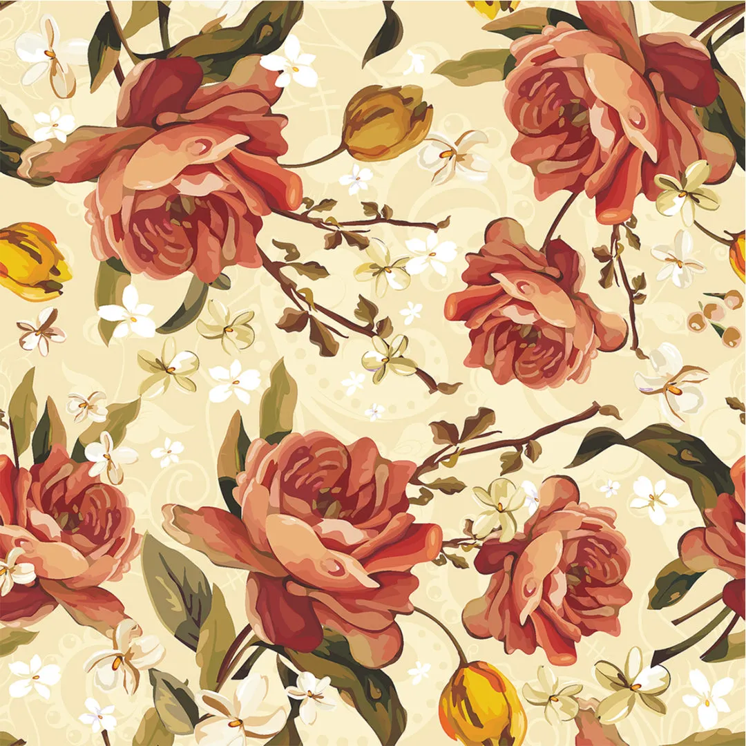 Autumn Roses – 100% Quilting Cotton Fabric by the Yard