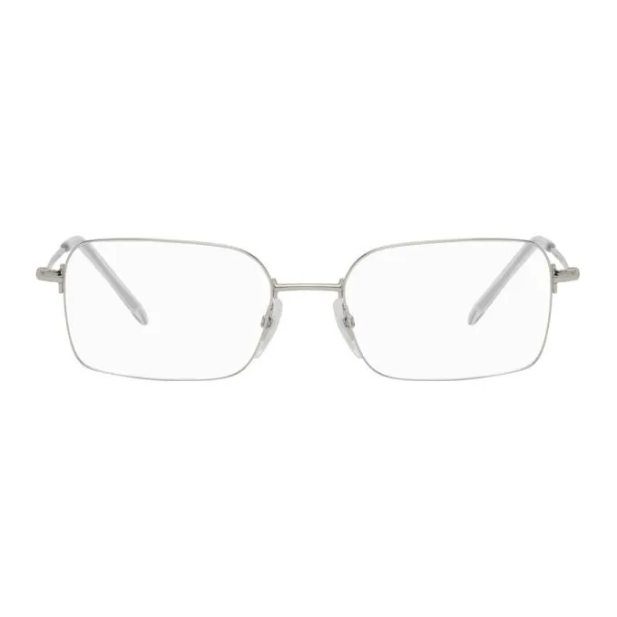 Balenciaga Silver Rectangular Glasses