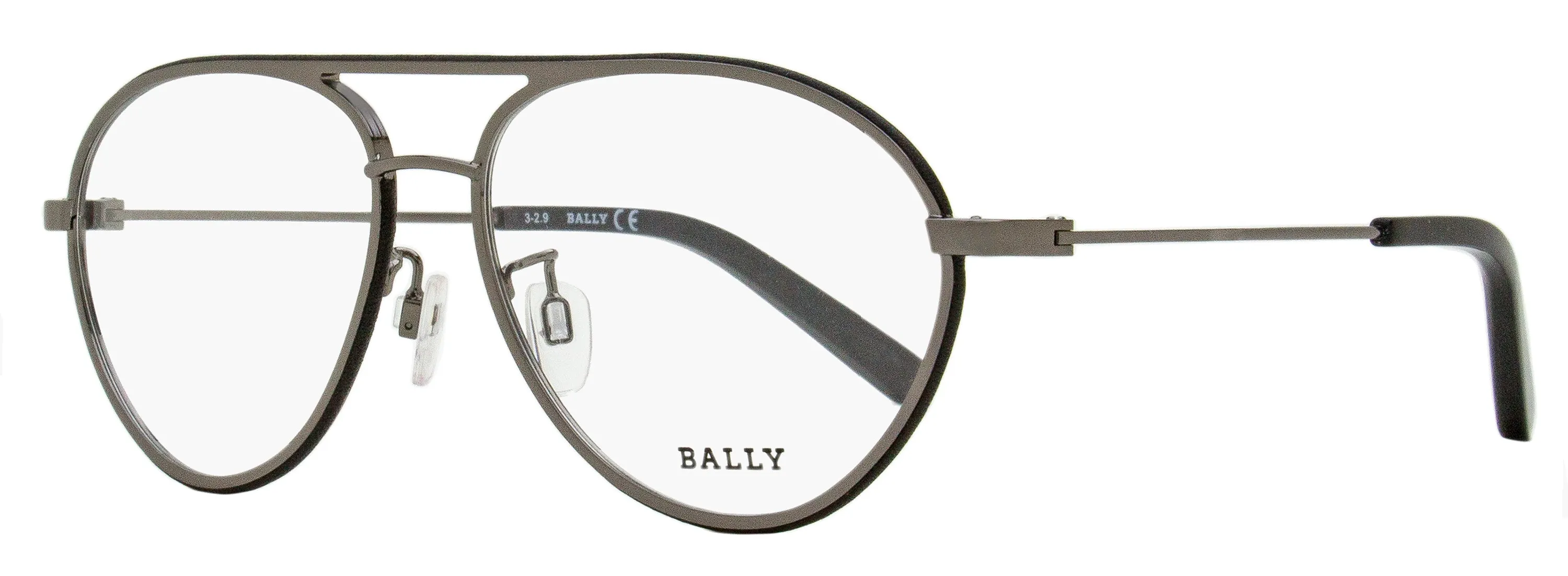 Bally Pilot Eyeglasses BY5013H 008 Gunmetal/Black 57mm