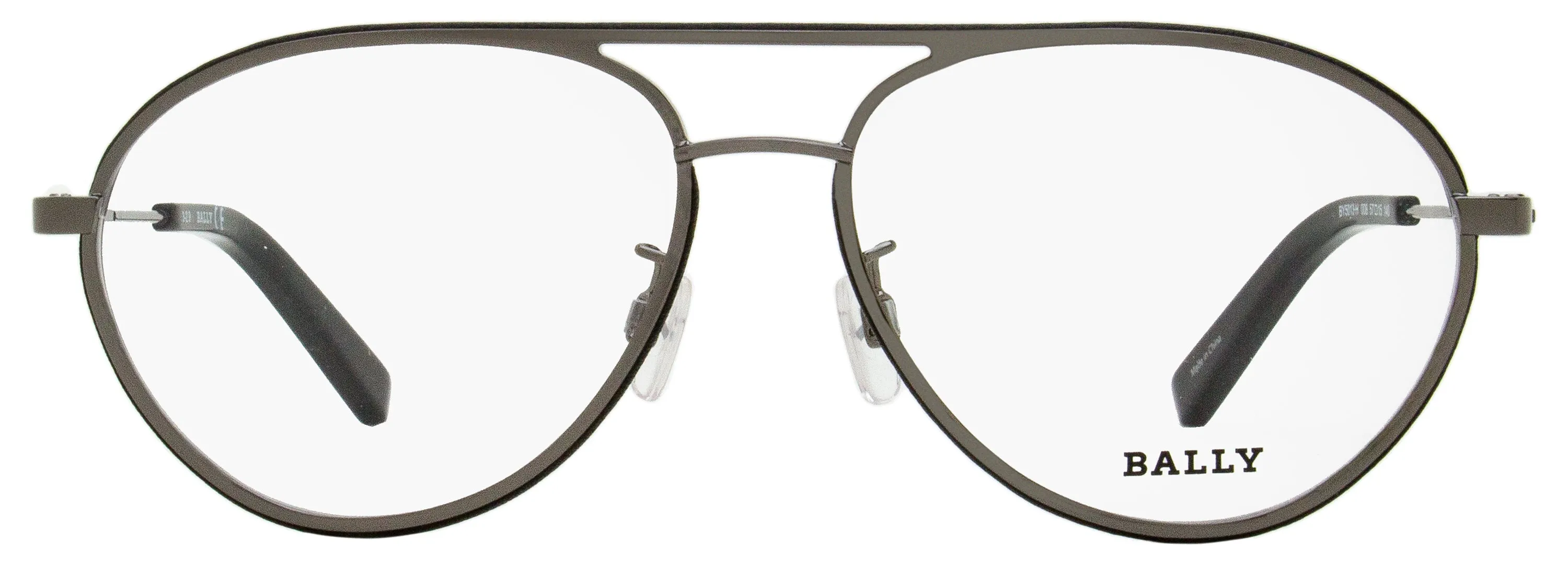 Bally Pilot Eyeglasses BY5013H 008 Gunmetal/Black 57mm