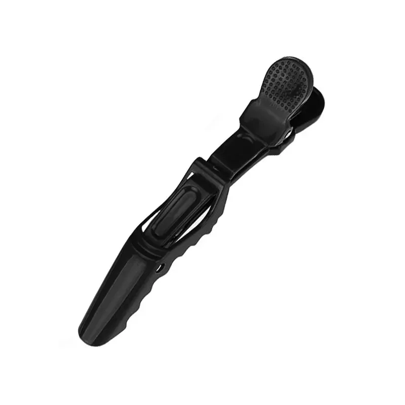 Black Plastic Alligator Clips - Hairdressing Clamps for Styling