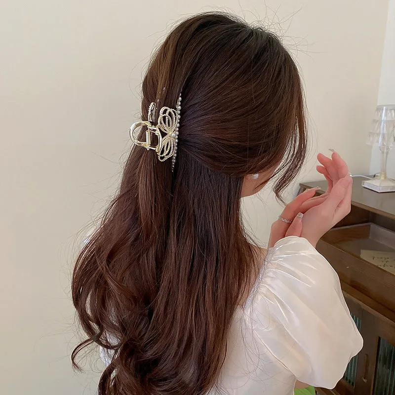 Bow Pearl Hair Clip