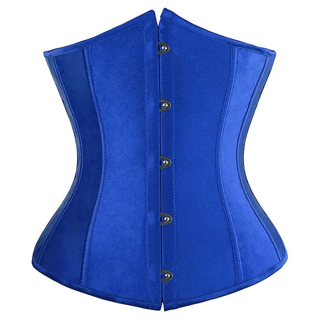 Busk Lacing-up Waist Cincher Underbust Corset Sexy Bustier Top Summer Underwear Clothing Black White Lingerie G-string S-6XL