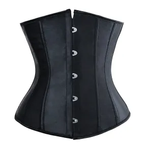 Busk Lacing-up Waist Cincher Underbust Corset Sexy Bustier Top Summer Underwear Clothing Black White Lingerie G-string S-6XL