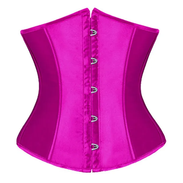 Busk Lacing-up Waist Cincher Underbust Corset Sexy Bustier Top Summer Underwear Clothing Black White Lingerie G-string S-6XL