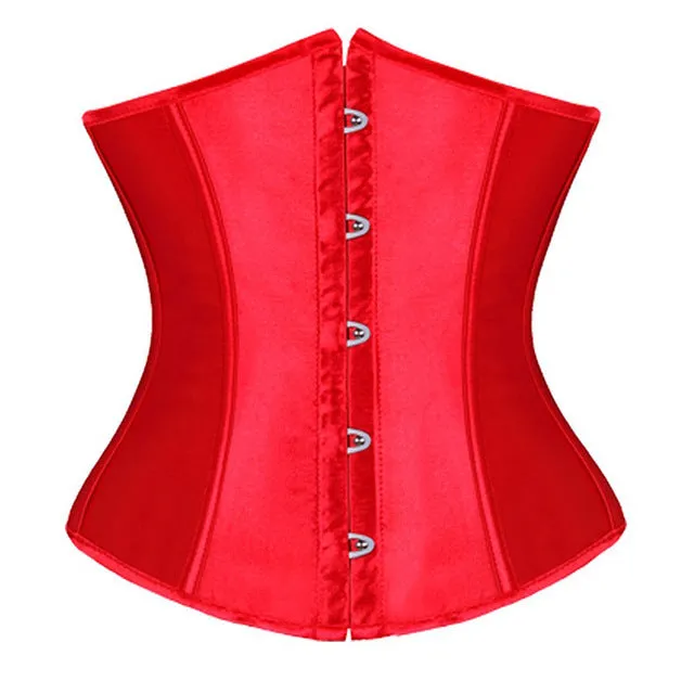 Busk Lacing-up Waist Cincher Underbust Corset Sexy Bustier Top Summer Underwear Clothing Black White Lingerie G-string S-6XL