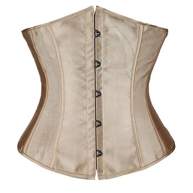 Busk Lacing-up Waist Cincher Underbust Corset Sexy Bustier Top Summer Underwear Clothing Black White Lingerie G-string S-6XL