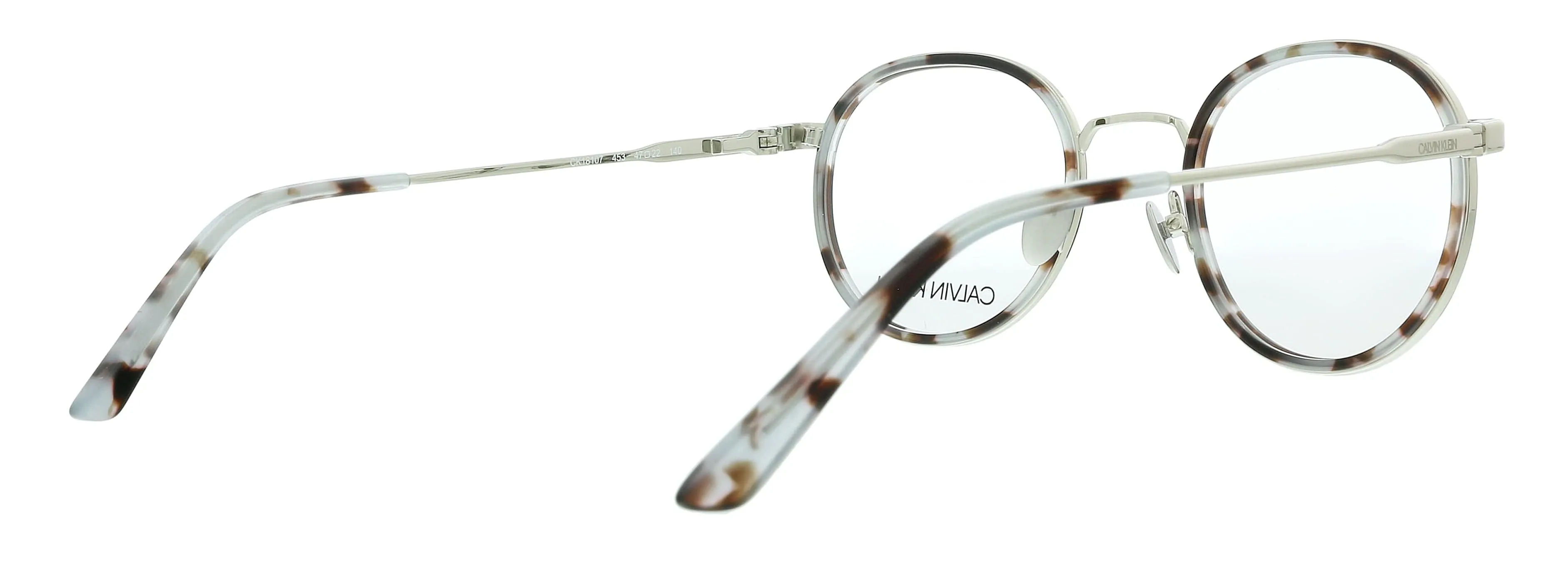 Calvin Klein CK18107 453 Light Blue Tortoise Round Eyeglasses
