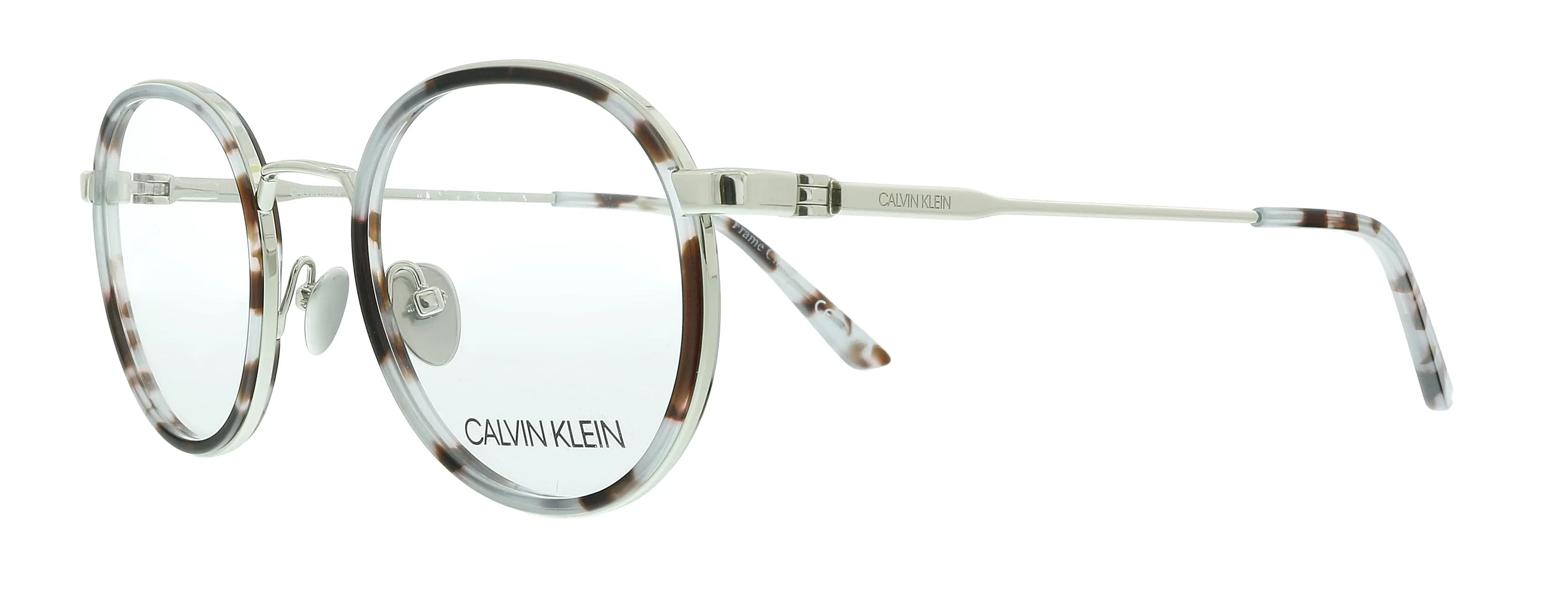 Calvin Klein CK18107 453 Light Blue Tortoise Round Eyeglasses