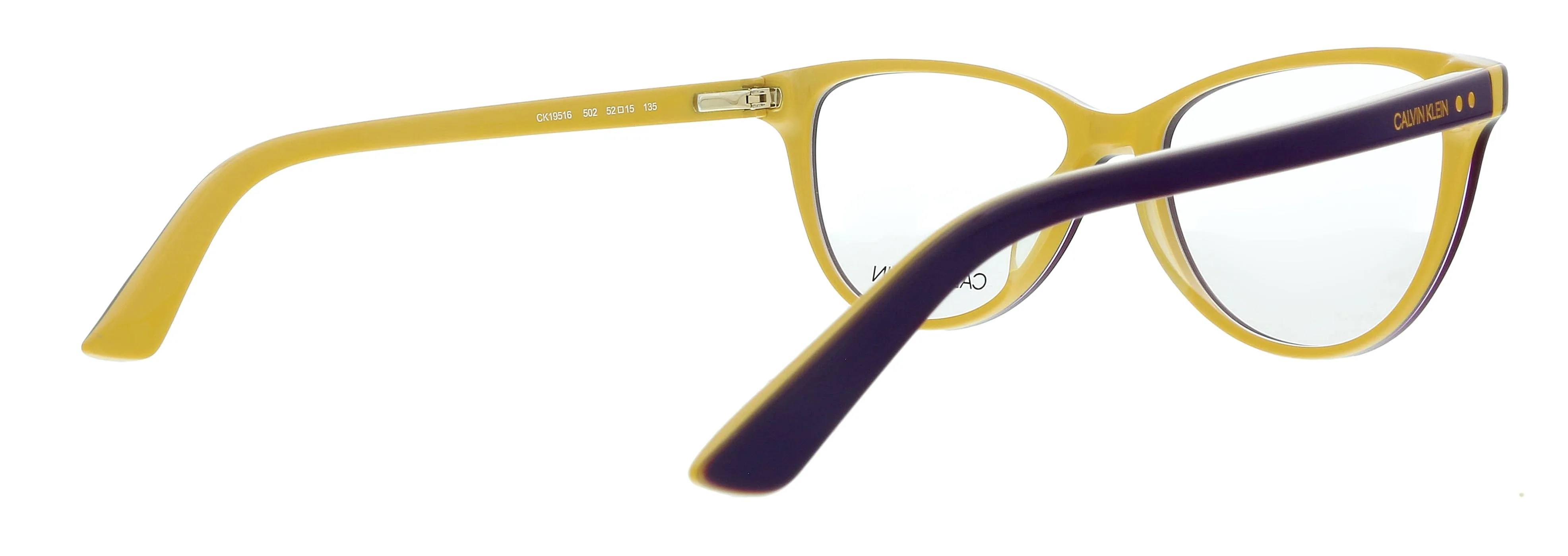 Calvin Klein CK19516 502 Dark Purple/Maize Cat Eye Eyeglasses