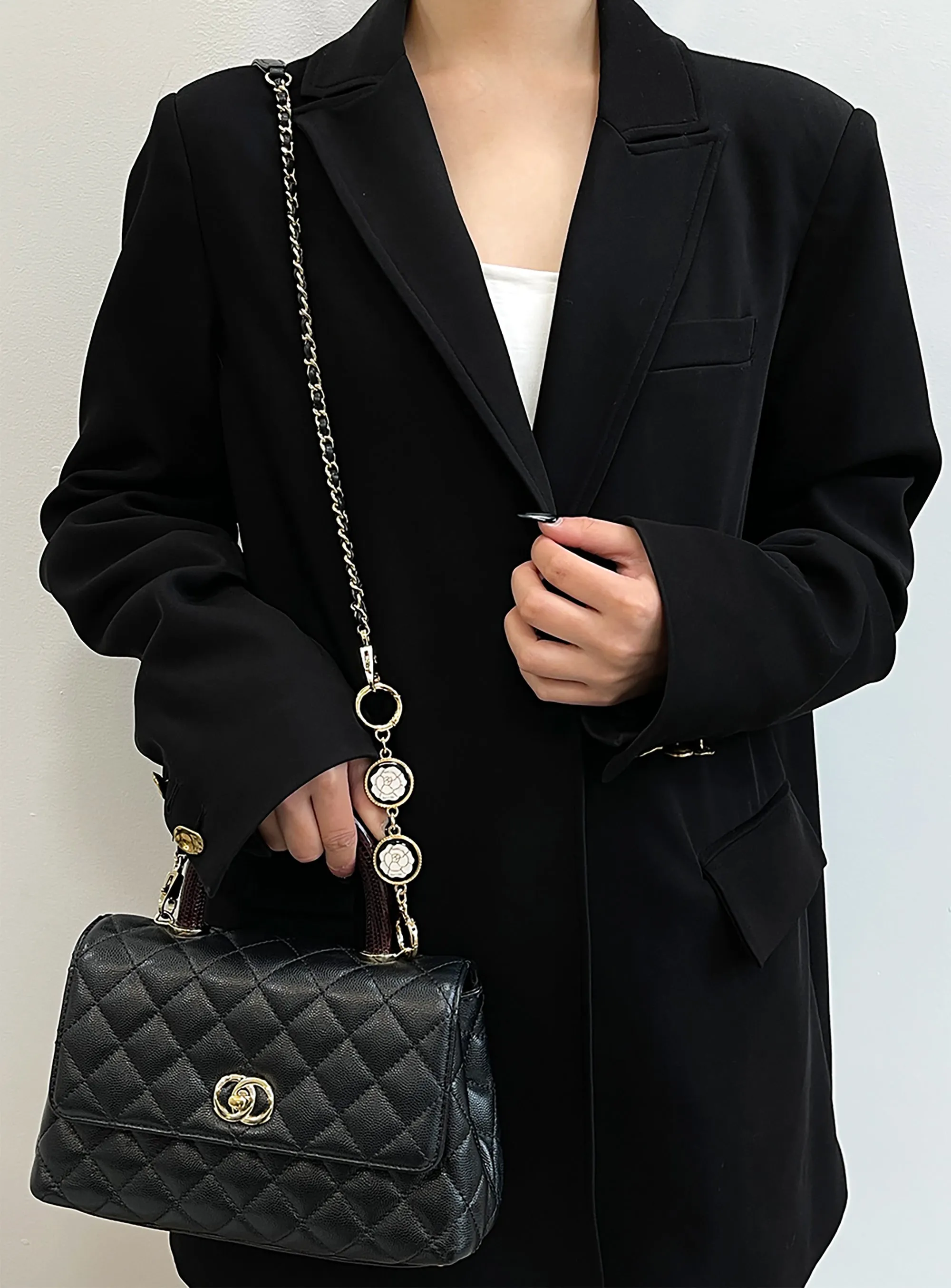 Camellia bag extension chain, handbag extended short chain accessories, suitable for metal accessories of chain bags