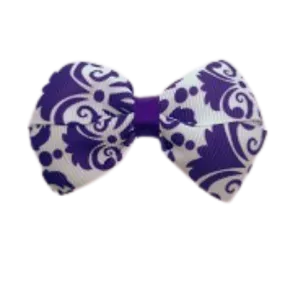 Cherish Hair Bow - Purple Paisley