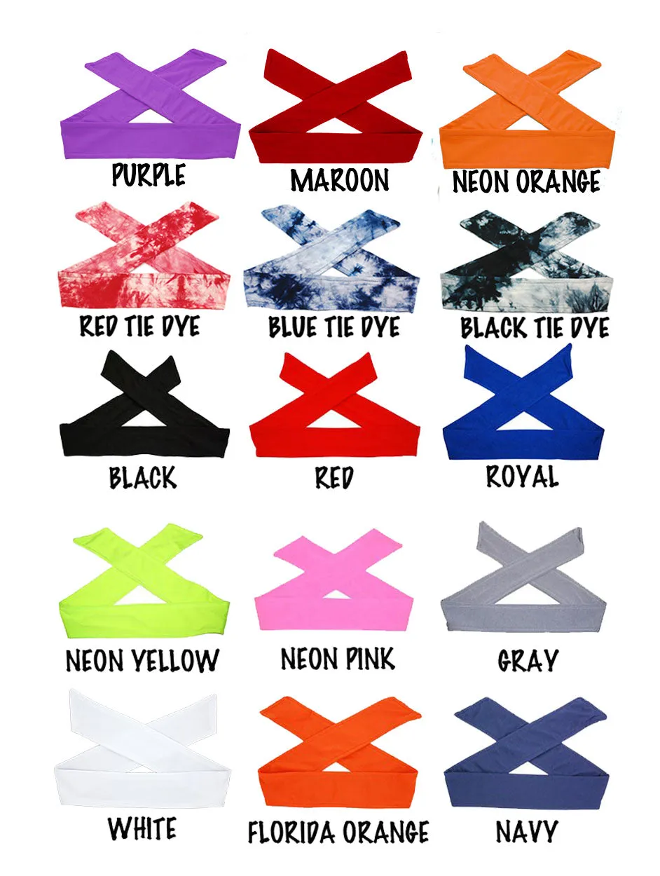 Custom TIE Headband - Flat (Non Sparkle) Letters!