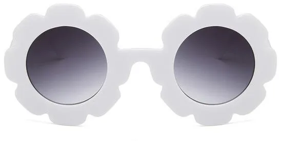 Cute Sun Flower Round Sunglasses with UV Protection for Boys Girls