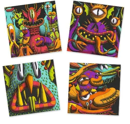 Djeco Art Kit - Colouring 3D Funny Freaks