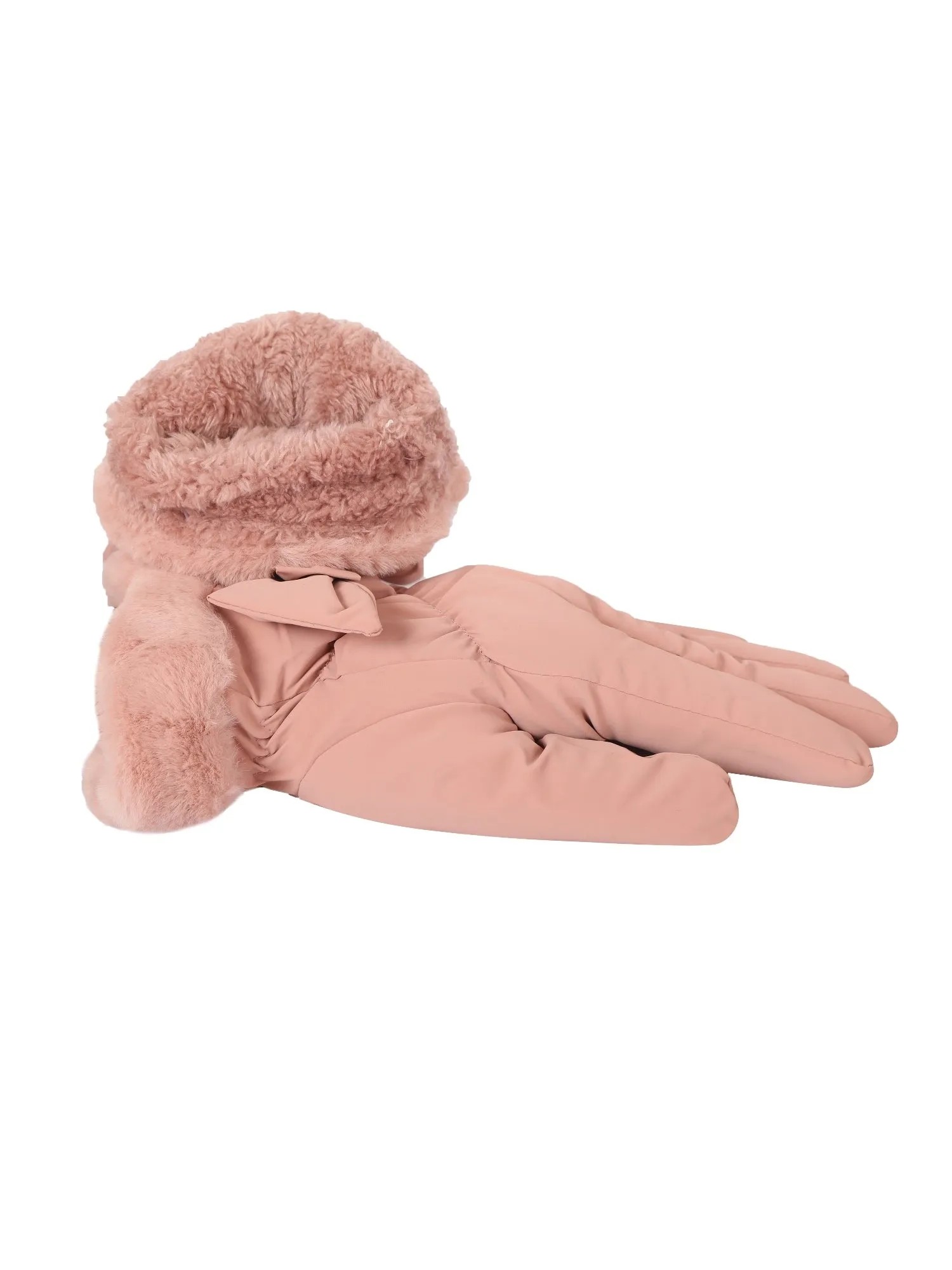 FabSeasons Water-Resistant Touchscreen Peach Winter Gloves for Girls and Women: Fits 10 Years & Above