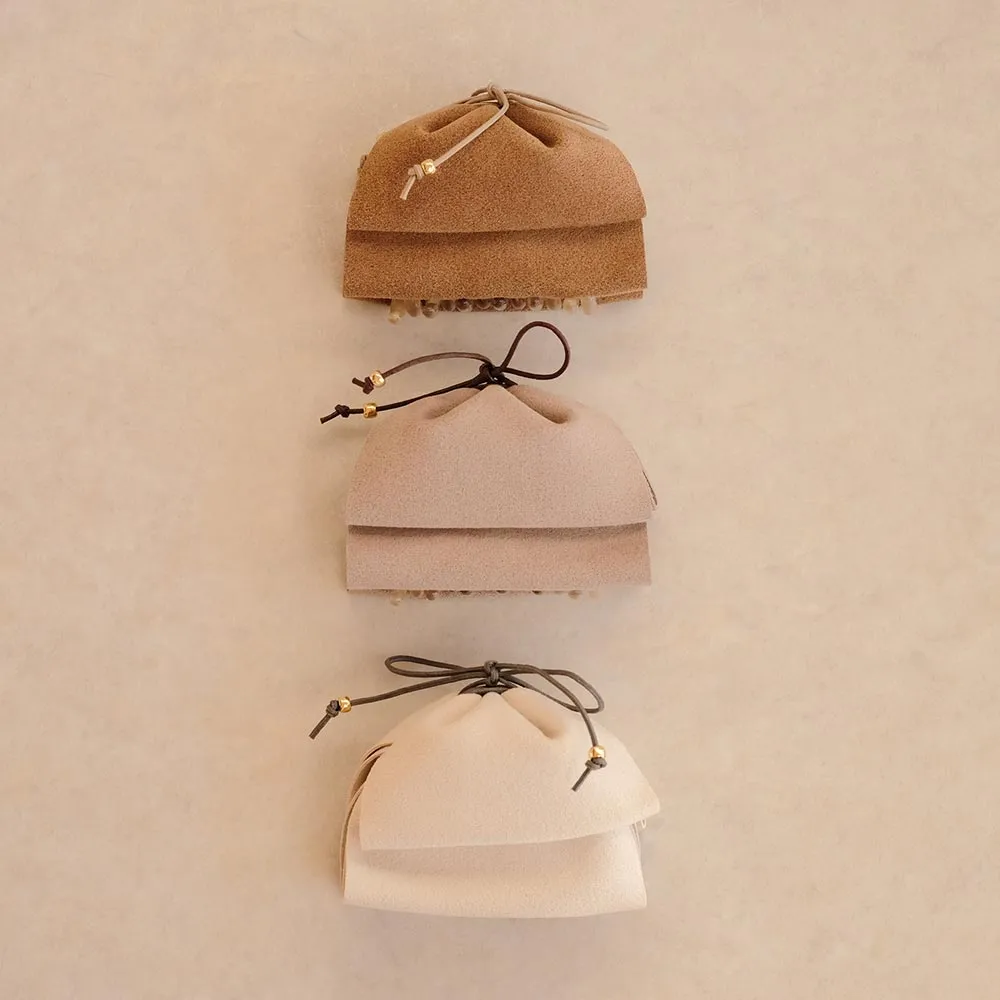 Faux Suede Ribbon Hair Claw