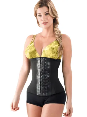 Final Sale Clearance Fiorella Neo Latex Waist Cincher Corset 3 Hooks Black Faja