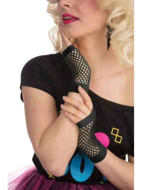 Fishnet Gloves Short Black