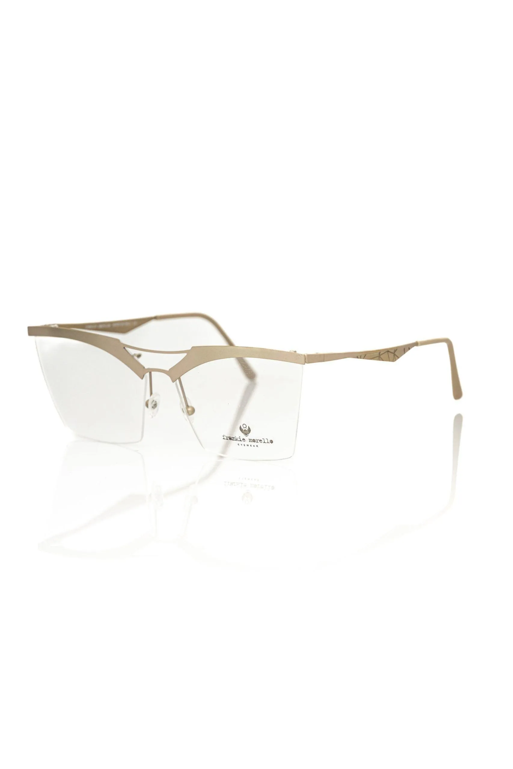 Frankie Morello Chic Clubmaster Glitter Brown Eyeglasses