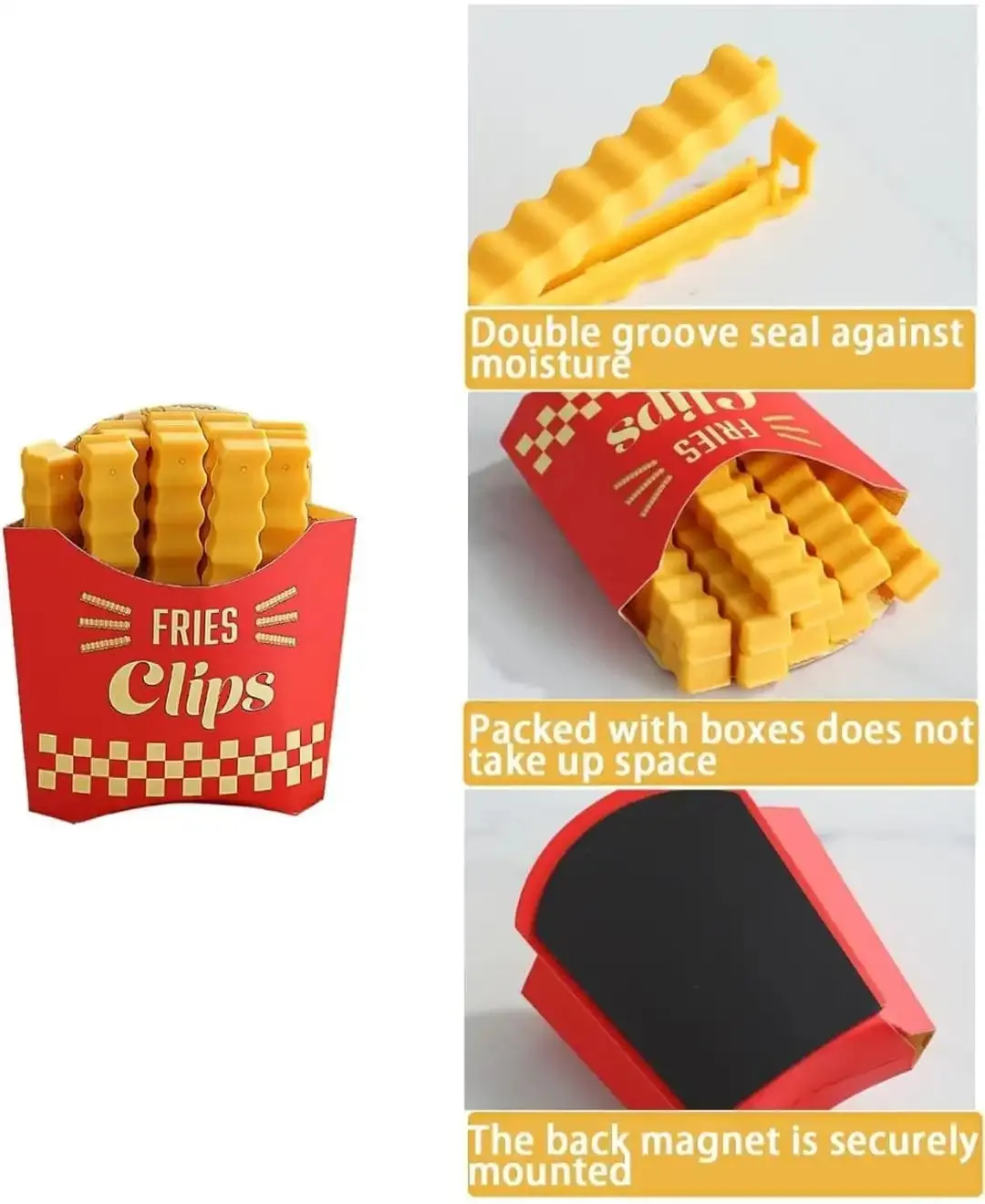 Fries packet clips 12 clips pack