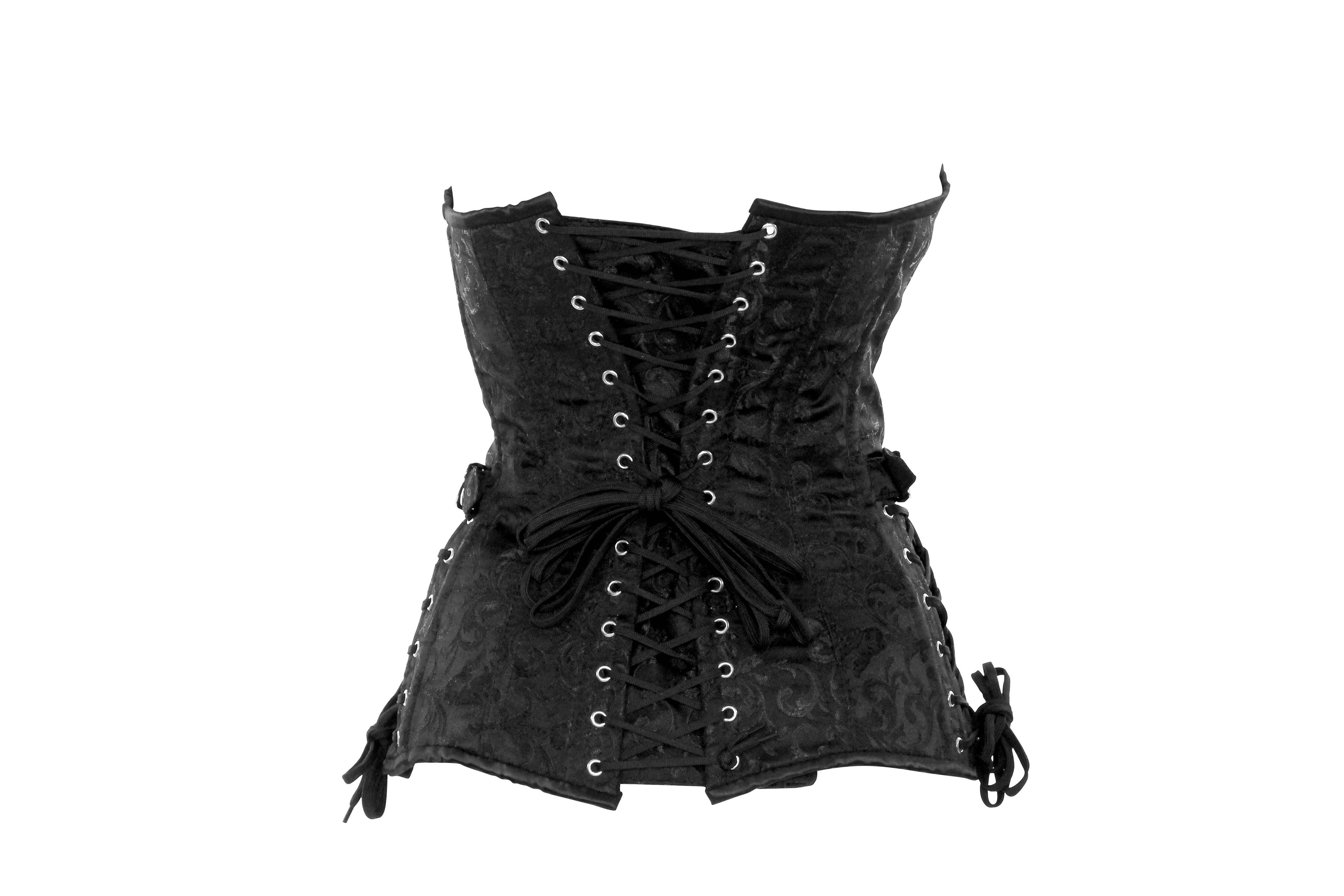 Harley Corset in Black Brocade