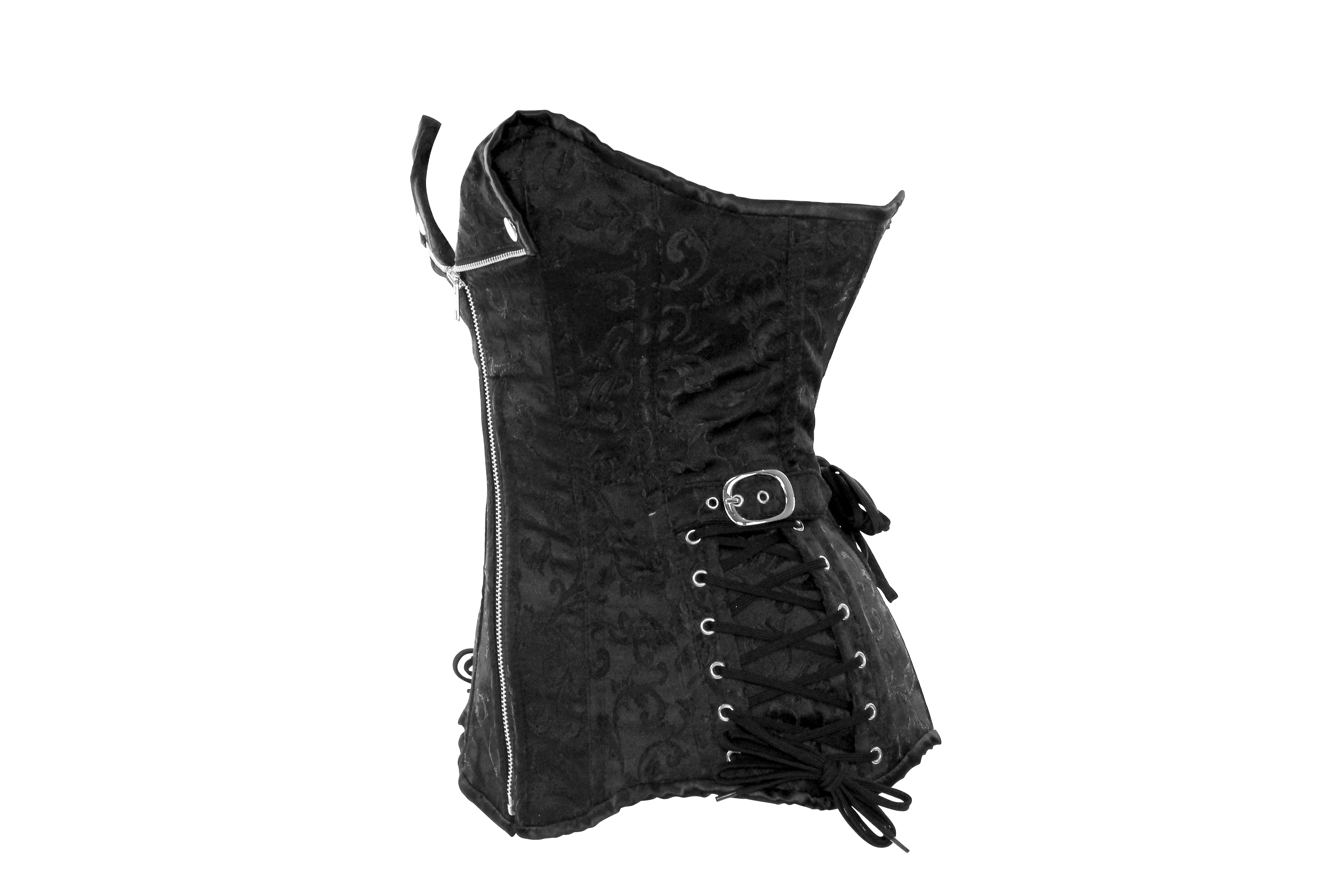 Harley Corset in Black Brocade