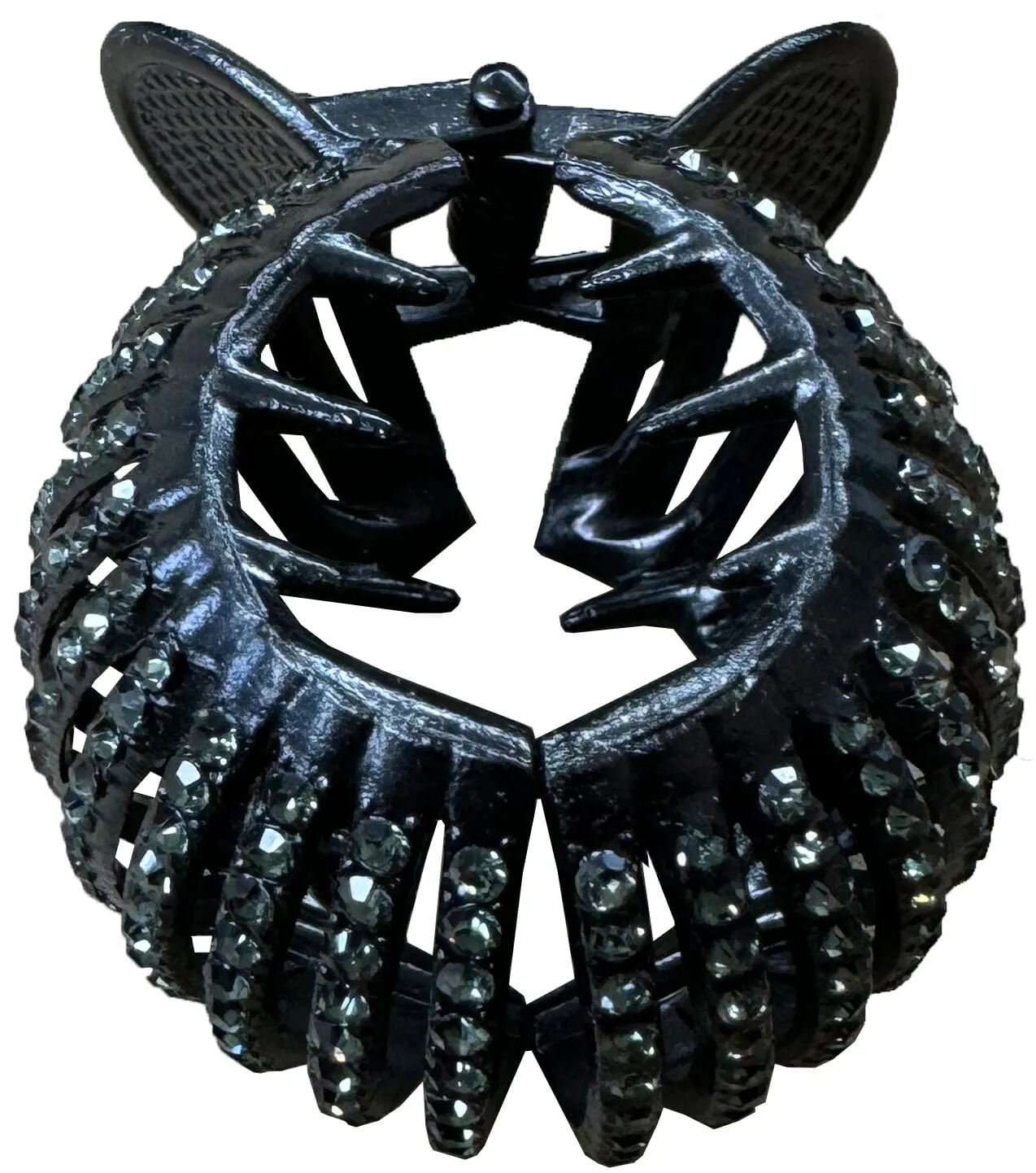 Heavy Stone Black Round Clamp