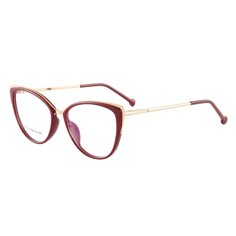 Hotony Women's Full Rim Cat Eye TR 90 Resin Alloy Frame Eyeglasses 7019