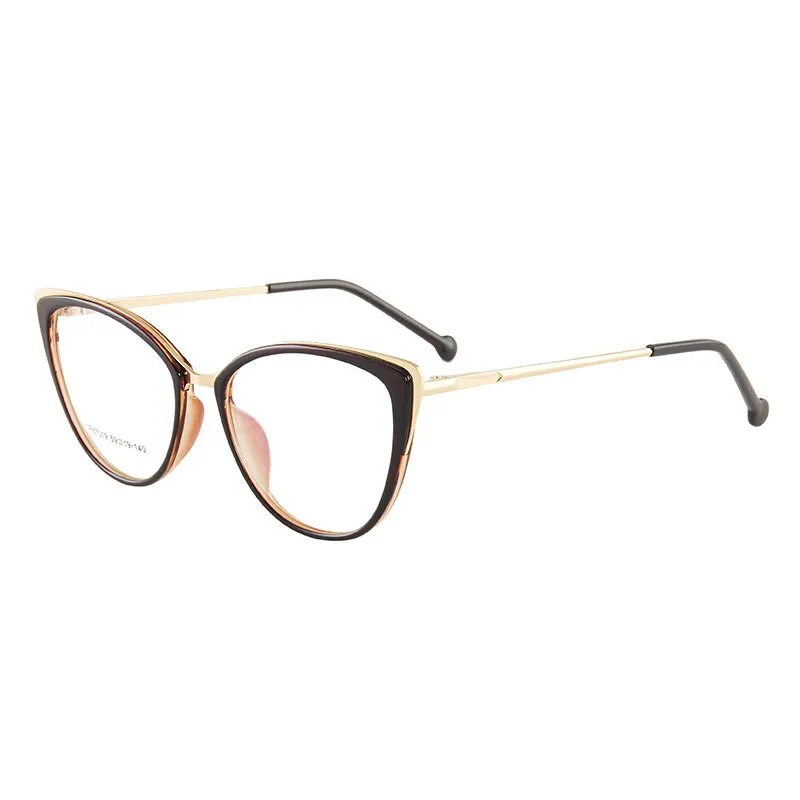 Hotony Women's Full Rim Cat Eye TR 90 Resin Alloy Frame Eyeglasses 7019
