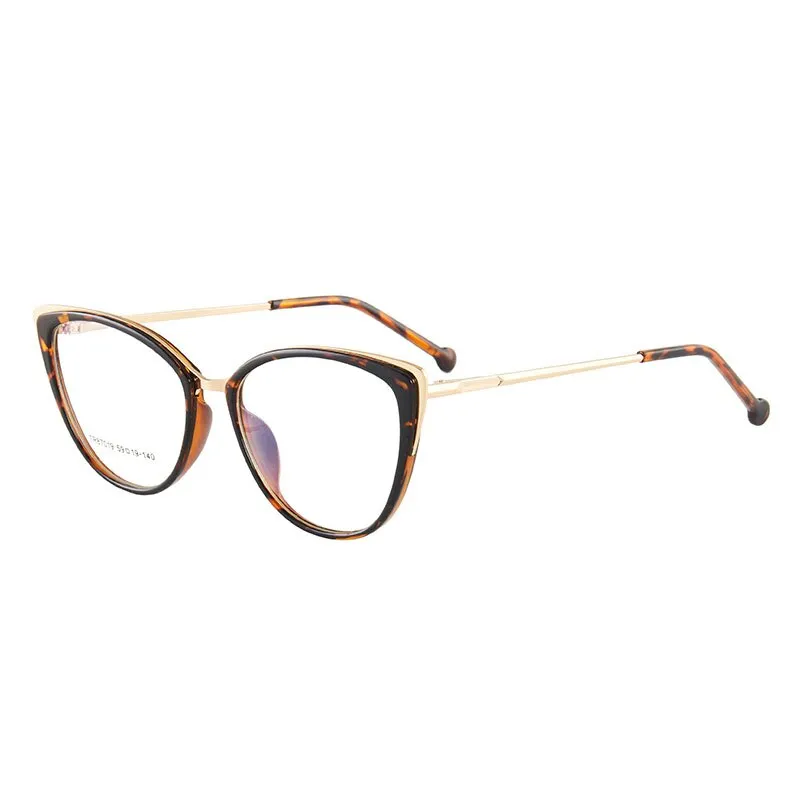 Hotony Women's Full Rim Cat Eye TR 90 Resin Alloy Frame Eyeglasses 7019