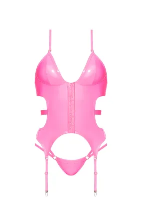 Magic Silk Hard Candy Basque & Cheeky Panty Pink