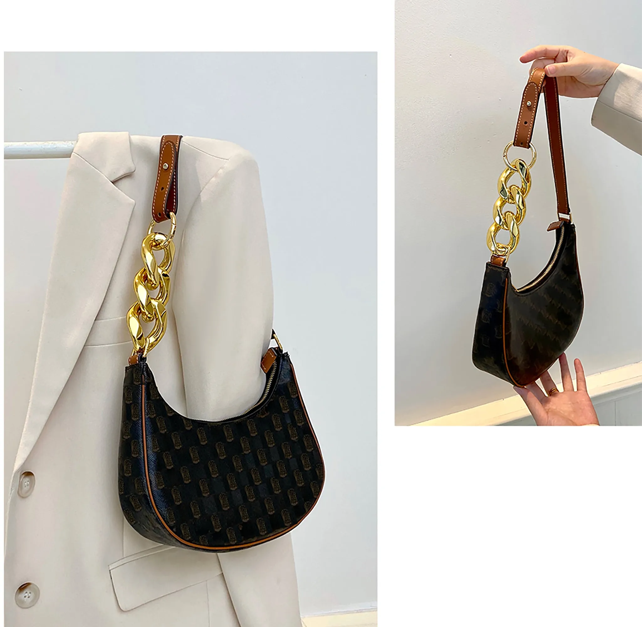 Metal Extension Chain for AVA 193952BZJ 04LU Handbag, Metal Extended Chain Shoulder Strap Accessory