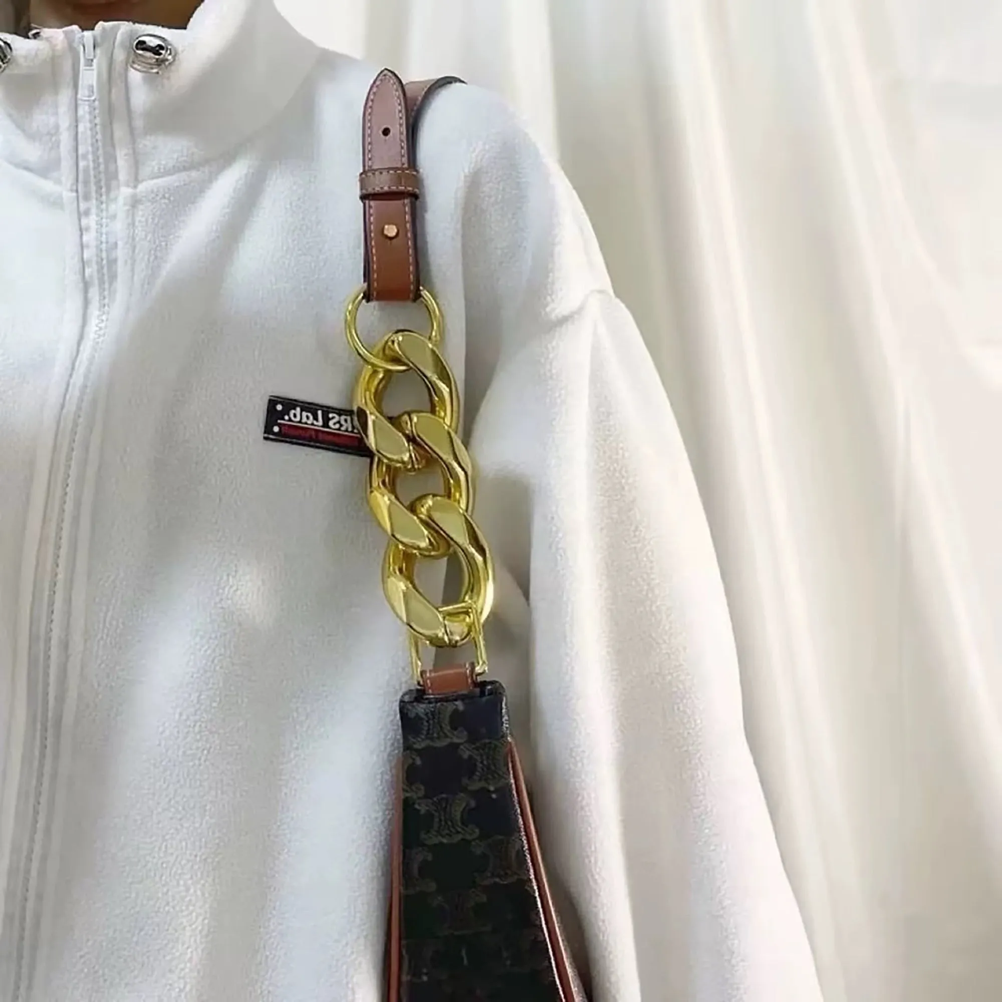 Metal Extension Chain for AVA 193952BZJ 04LU Handbag, Metal Extended Chain Shoulder Strap Accessory