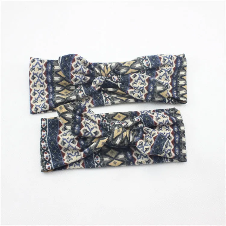 Mom and Me Headband Fabric Baby Girl Headband Top Knot Tie Headband Headwrap Photo Prop Gift for Mom and Baby