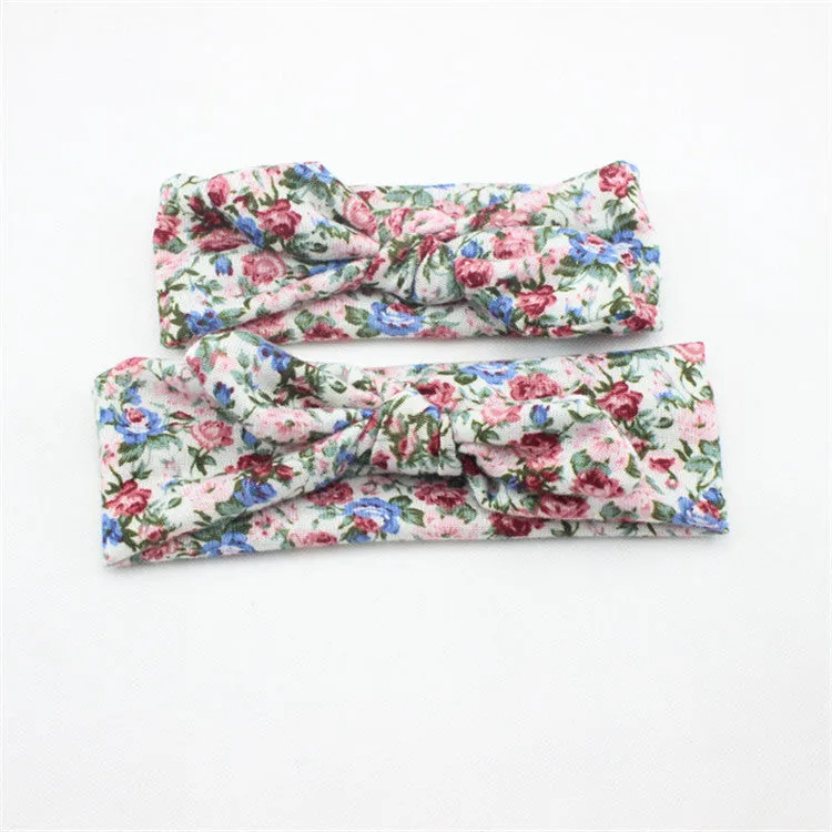 Mom and Me Headband Fabric Baby Girl Headband Top Knot Tie Headband Headwrap Photo Prop Gift for Mom and Baby