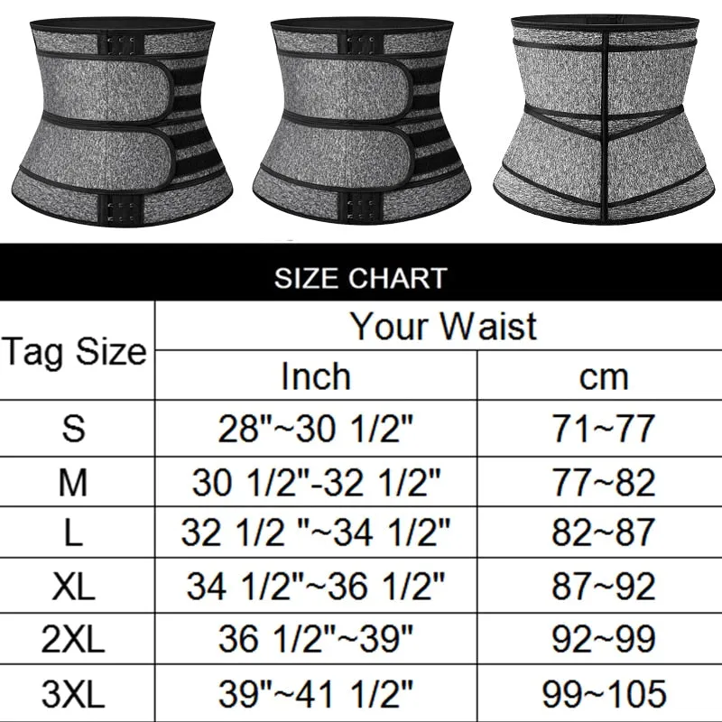 Neoprene Sauna Waist Corset Sweat Belt for Women Weight Loss Compression Trimmer Workout Fitness