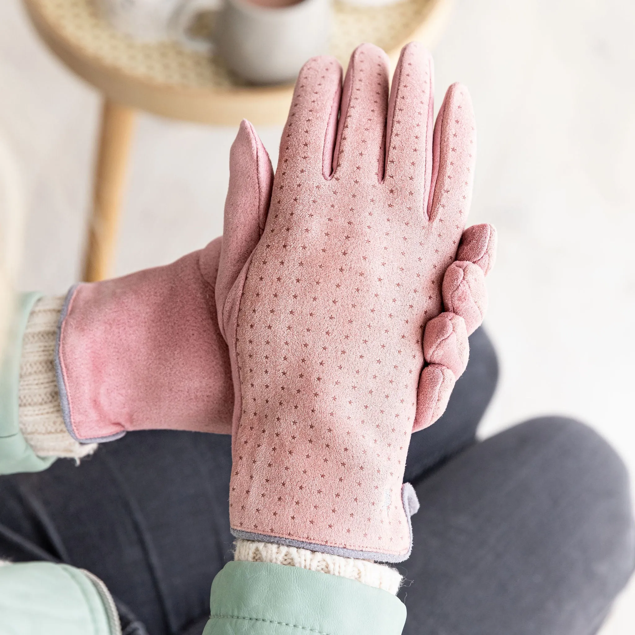 Pastel Suede Gloves