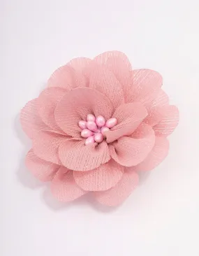 Pink Corsage Hair Clip