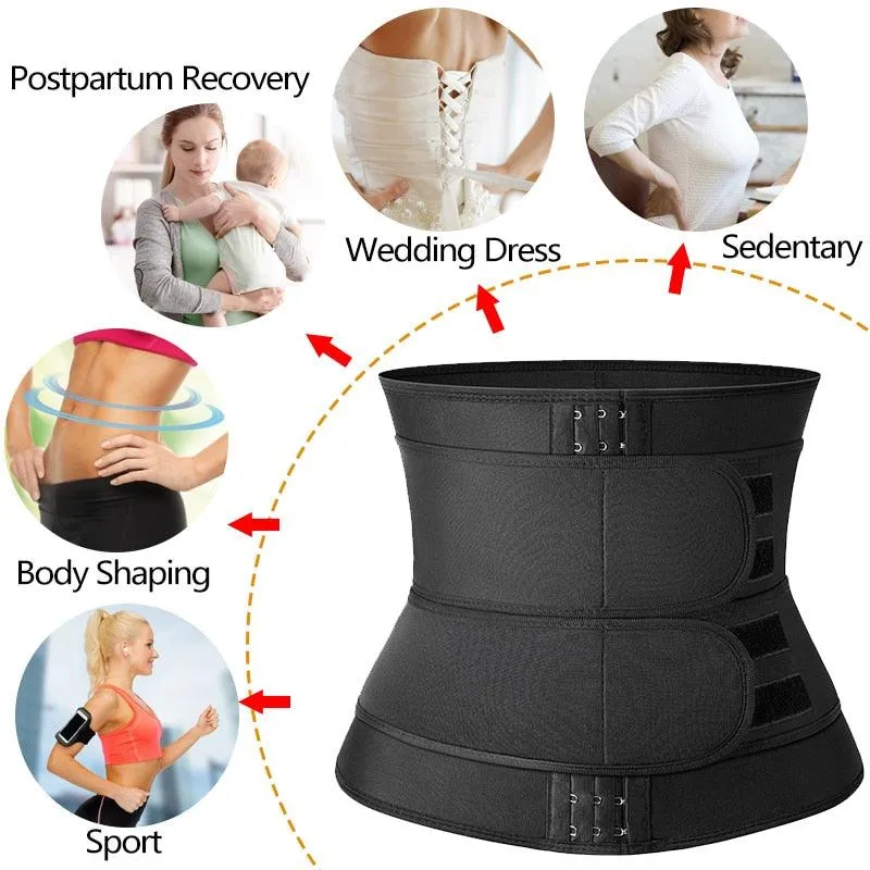 Sexy Waist Shaper Women Body Shapers Sweat Sauna Slimming Belt Girdles Firm Control Waist Trainer Cincher Plus size S-3XL Shapewear (FH)(FHW1)(1U31)(1U24)