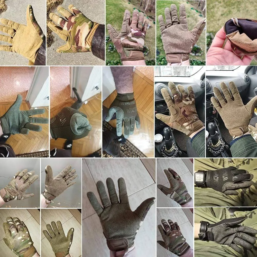 Tactical Full Finger Gloves - Military Army Grade for Hiking, Durable & Protective